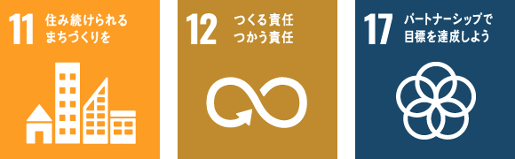 11住み続けられるまちづくりを12つくる責任つかう責任17パートナーシップで目標を達成しよう